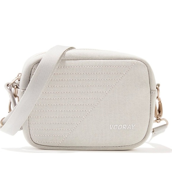 vooray Handbags - Vooray Sidekick Crossbody Light Gray Neoprene Bag